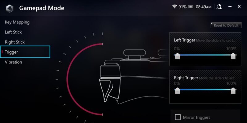 Asus Rog Ally Customize Triggers Analog Sticks Haptic Feedback