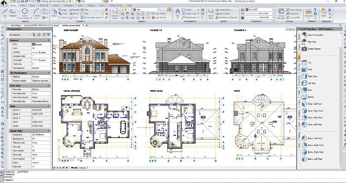 Creating a house model with CMS Intellicad.