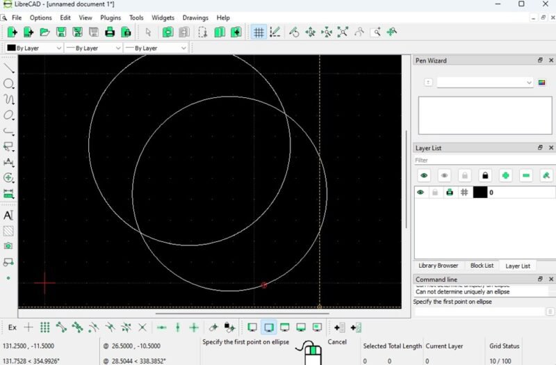 Using LibreCAD to start a diagram
