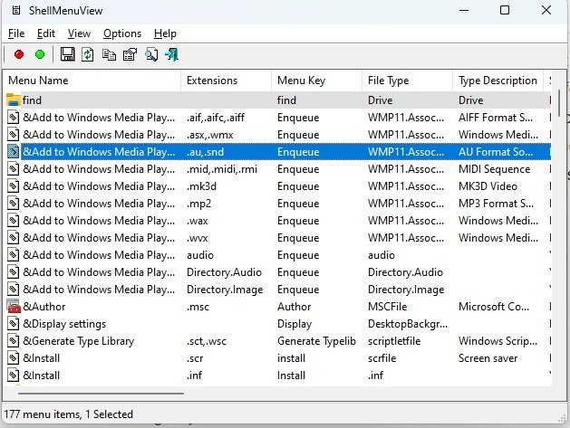 ShellMenuView interface overview.