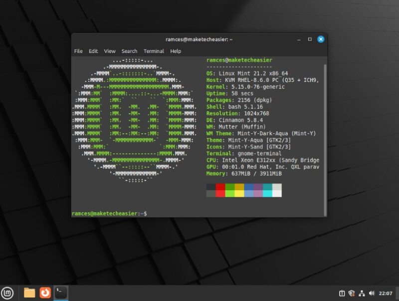 best-linux-distros-2018-linux-mint A screenshot showing an example Linux Mint desktop.