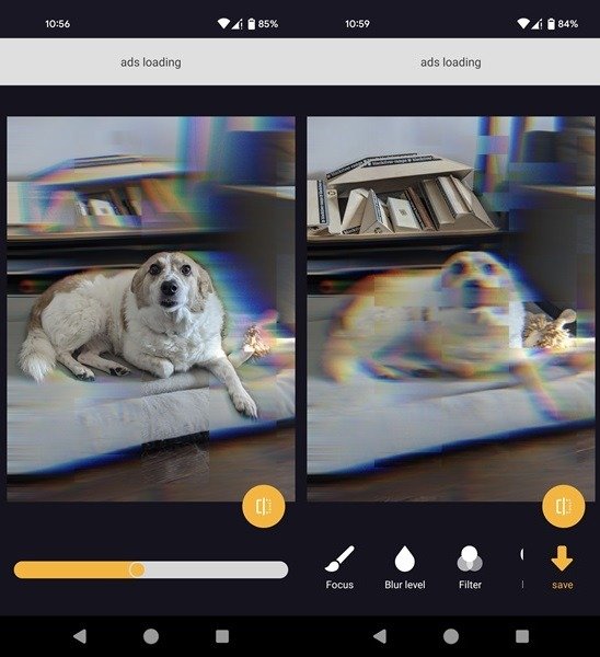 Playing with focus and blur in Auto Blur app.