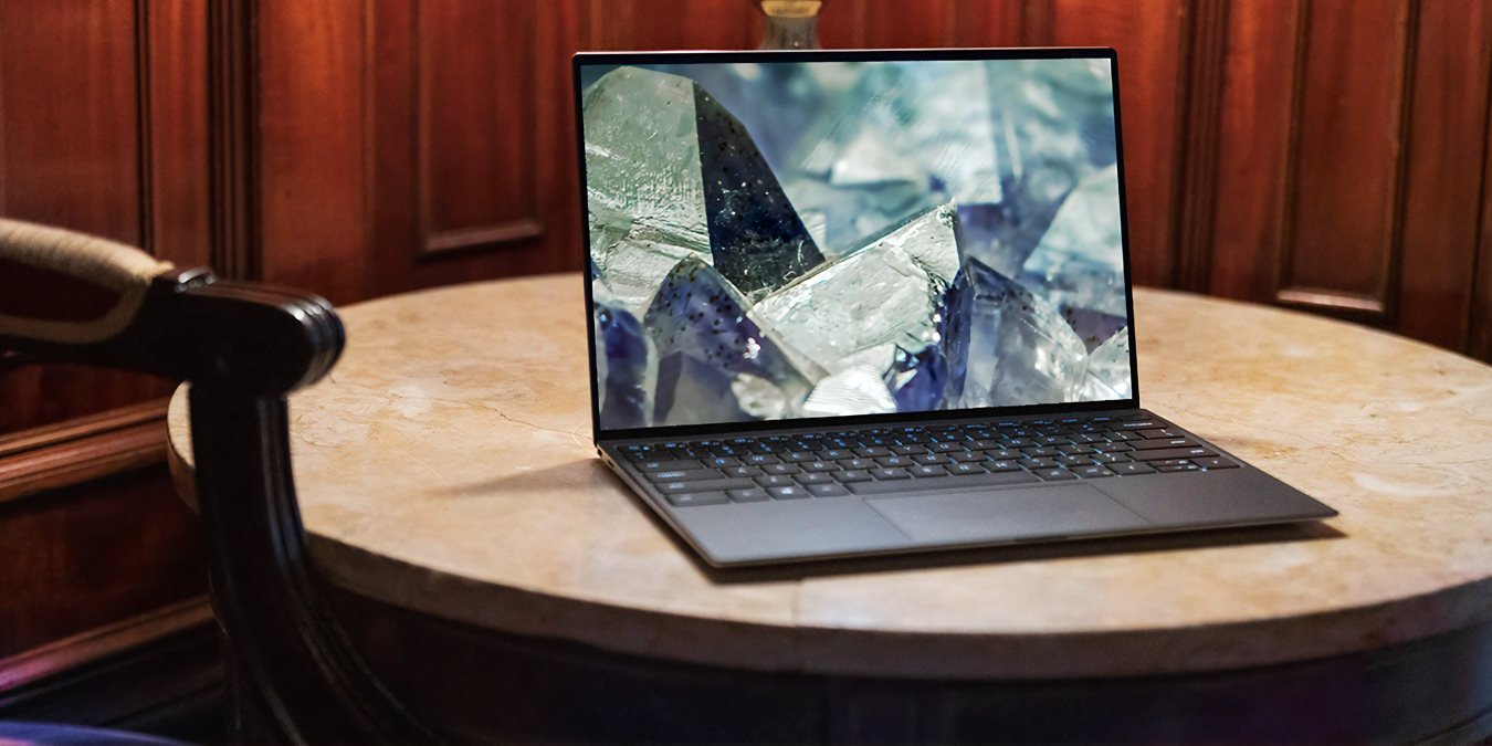 Dell Laptop On Round Table