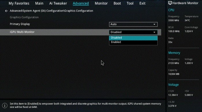 Graphics Card Not Working Igpu Bios
