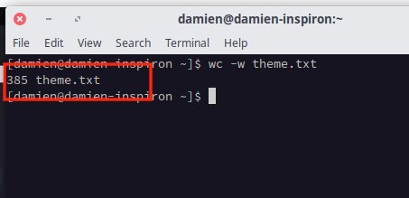 Linux Count Words