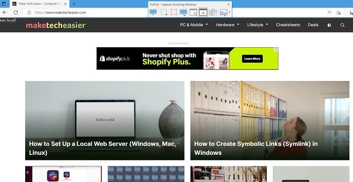 capture-scrolling-screenshots-picpick Scrolling Screenshots Windows Apps Picpick Scrolling Capture In Progress