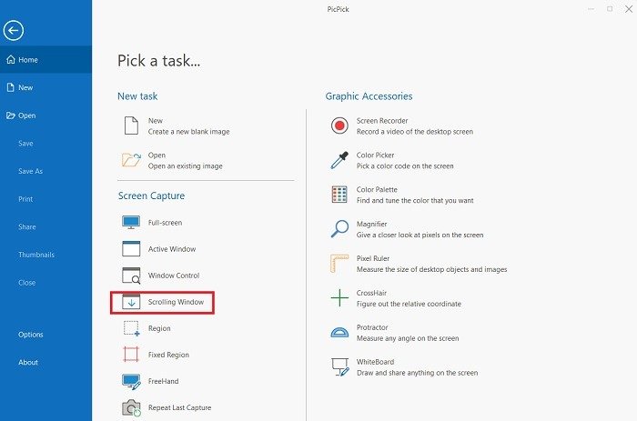 capture-scrolling-screenshots-picpicks-interface Scrolling Screenshots Windows Apps Picpick Scrolling Window Selection
