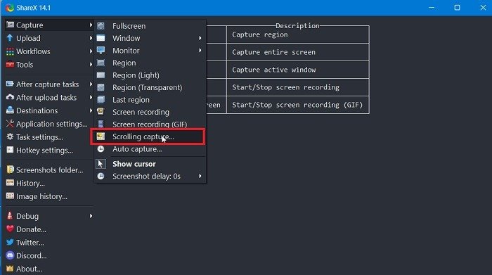 Capture Scrolling Screenshot Windows 10 Sharex Scrolling Screenshots Windows Apps Sharex Scrolling Capture