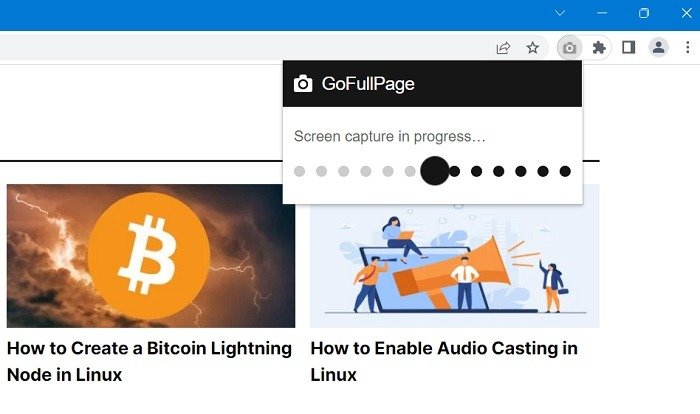Scrolling Screenshots Windows Google Chrome Chrome Gofullpage Screen Capture In Progress