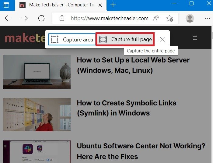 Scrolling Screenshots Windows Microsoft Edge Capture Full Page