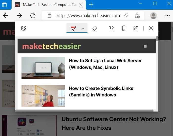 Scrolling Screenshots Windows Microsoft Edge Draw And Erase