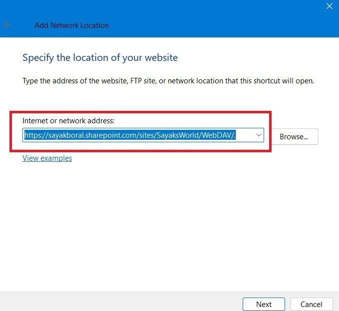 SharePoint site link created for sharing.