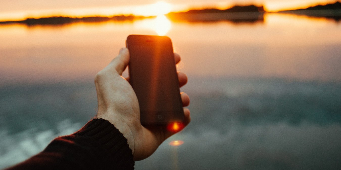 Small Android Phone in Palm of Hand