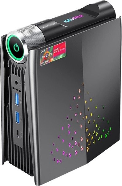 KAMRUI AMR5 mini PC product view.
