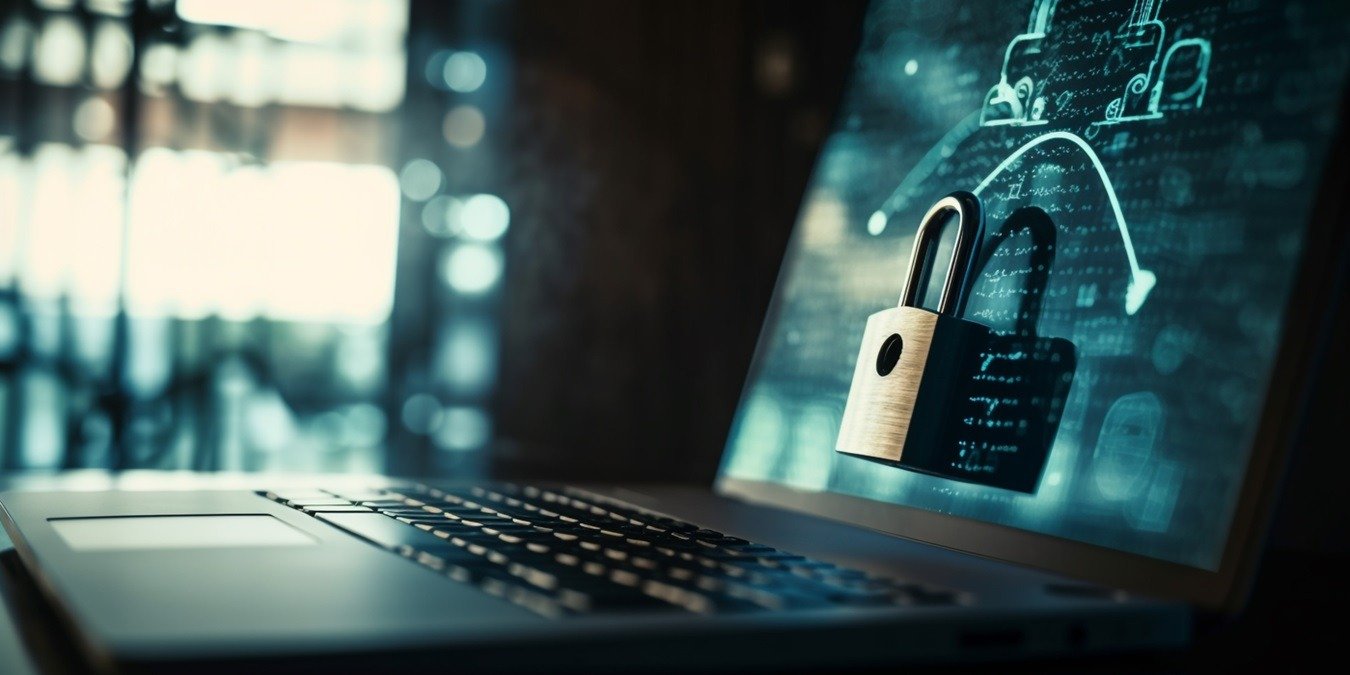 Security System Locks Data For Computer Safety Generated By Ai