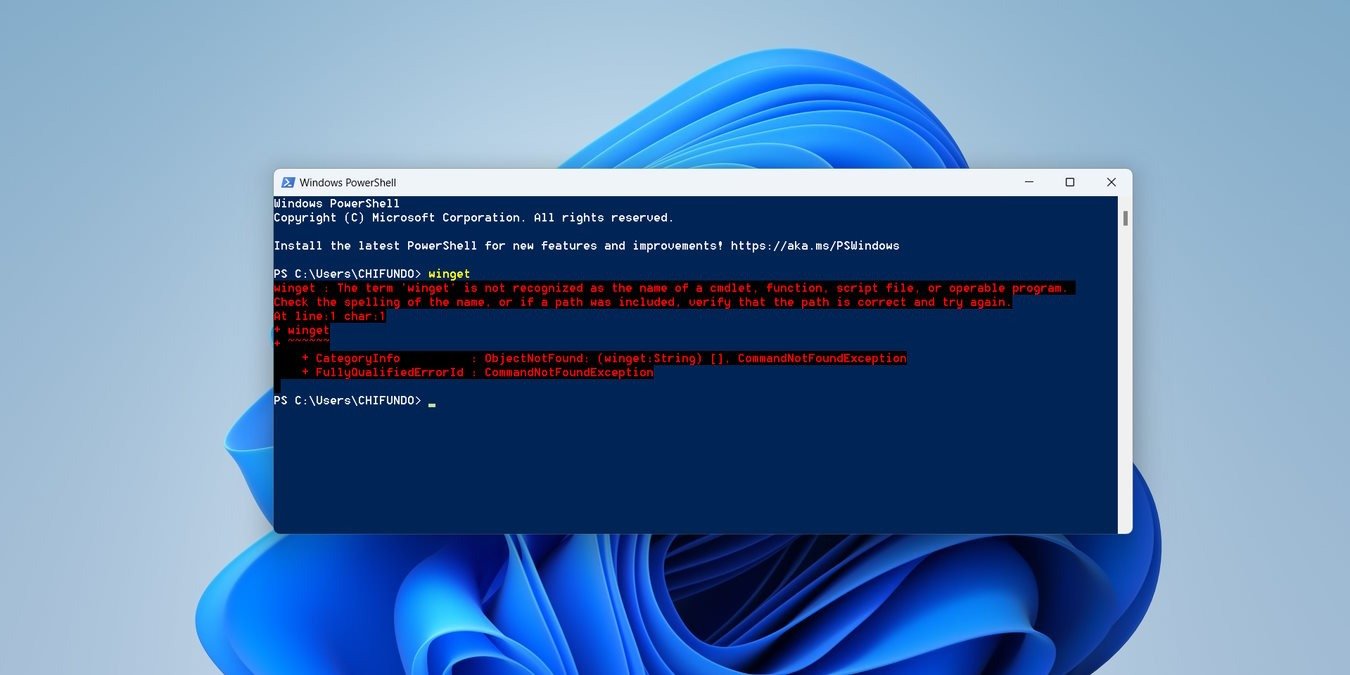 Winget Not Recognized Error On Windows
