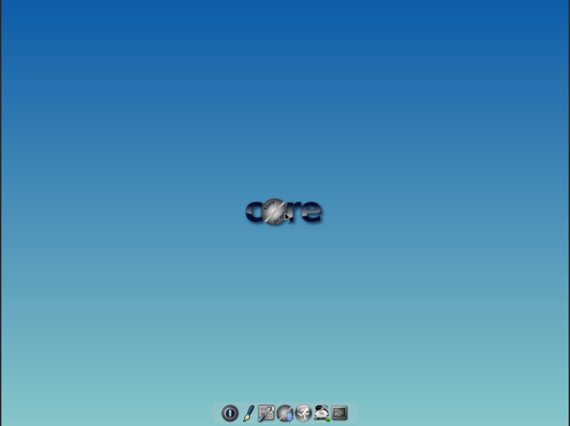 linux-distros-ancient-pcs-tinycore A screenshot showing the default desktop in Tiny Core Linux.