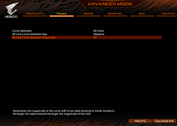 BIOS Curve Optimizer